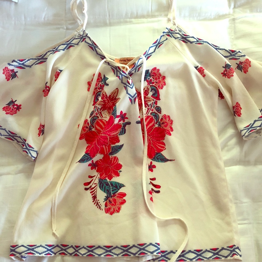 Off the Shoulder Cream Top